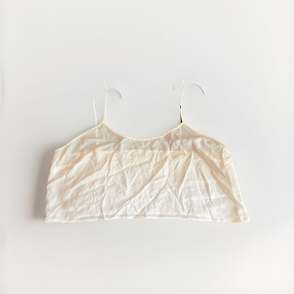 Gucci Silk Blend Cream Cropped Camisole Sz 40 - Picture 1 of 8